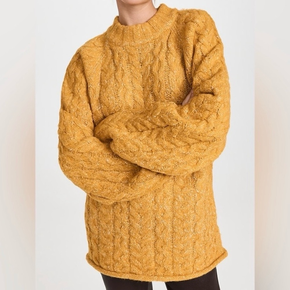 STAUD Jeromine Cable Knit Sweater S